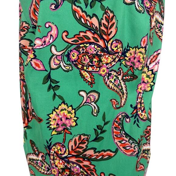 Roz & Ali Womens Green Paisley Floral Stretch Sheath Knee Length Dress sz 18 - Picture 6 of 16